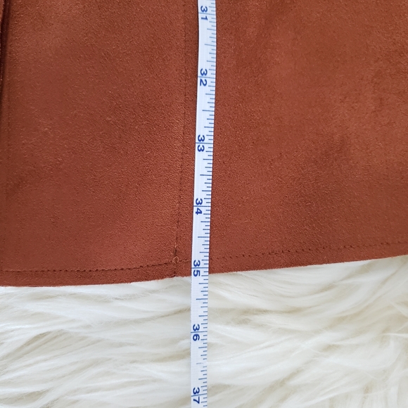 NWOT Anthropologie Solitaire Faux Suede Long Vest Single Button Size Medium - Picture 10 of 10